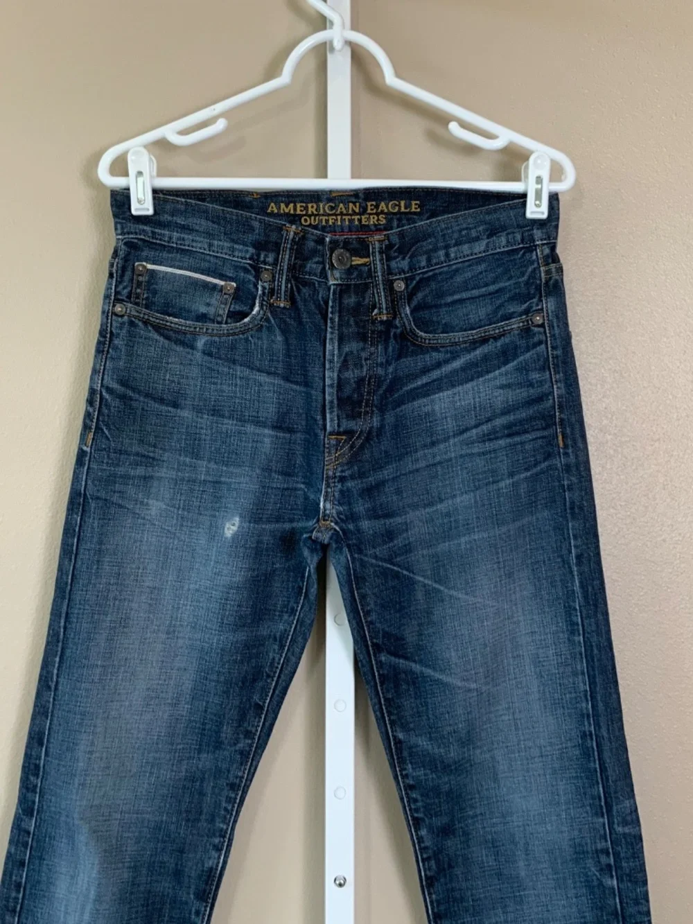 American Eagle Original Taper Distressed Jeans